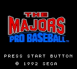 The Majors Pro Baseball Title Screen